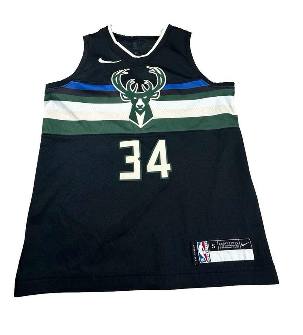 Nike Swingman Milwaukee Bucks Giannis Antetokounmpo Jersey Black Youth Small